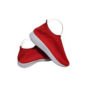 Sacchetto Fashion Sneakers Women 39/ 8.5 Red Slip On Stretchy Low Top